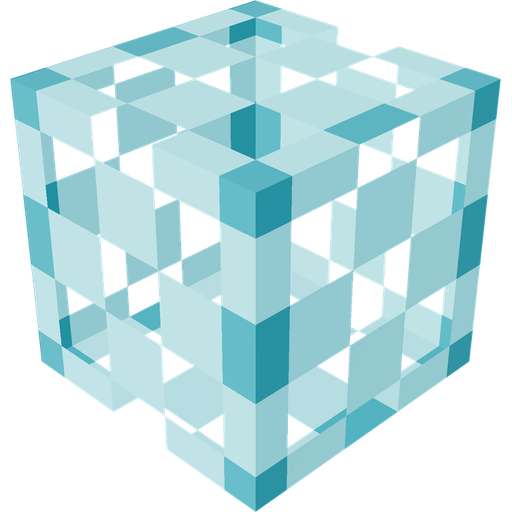 Patterned Cyan Glass